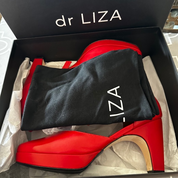 dr LIZA closed toe sandal - APPLE RED - Size 8.5 - Picture 11 of 11